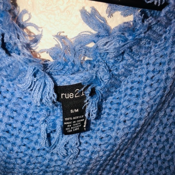 RUE 21 Distressed Light Blue Sweater - Picture 5 of 5